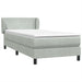 Pat box spring cu saltea, gri deschis, 80x220 cm, catifea - WALTI WALTI