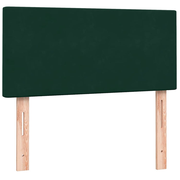 Pat box spring cu saltea, verde închis, 80x220 cm, catifea - WALTI WALTI