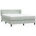 Pat box spring cu saltea, gri deschis, 160x220 cm, catifea - WALTI WALTI