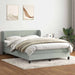 Pat box spring cu saltea, gri deschis, 160x220 cm, catifea - WALTI WALTI