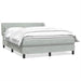 Pat box spring cu saltea, gri deschis, 160x220 cm, catifea - WALTI WALTI