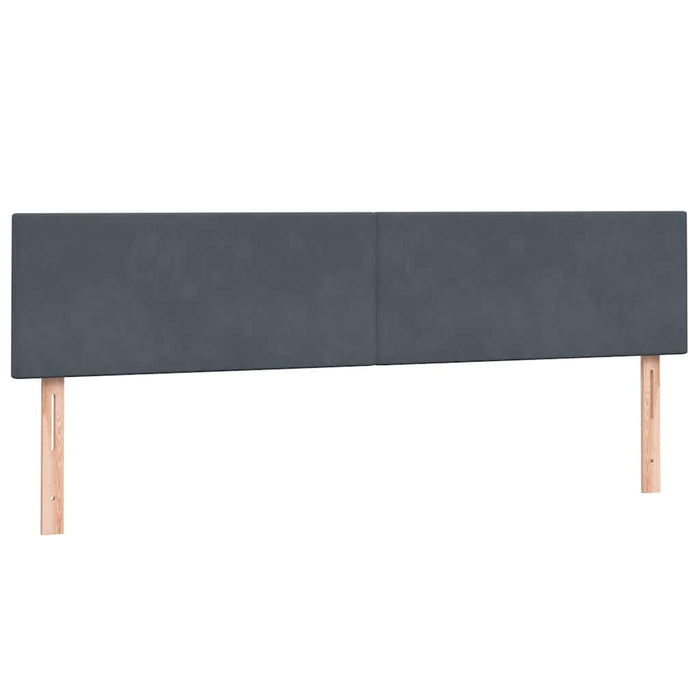 Pat cu arcuri cu saltele gri închis 180x220 cm catifea WALTI