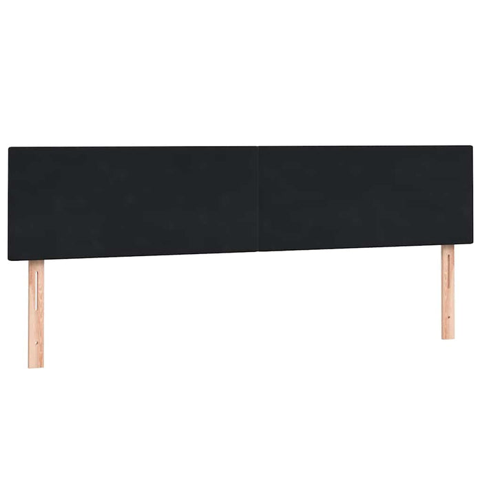 Pat cu arcuri cu saltele negru 200x220 cm catifea WALTI