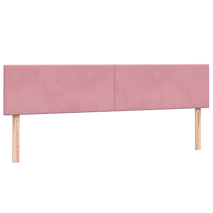Pat cu arcuri cu saltele roz 200x220 cm catifea WALTI