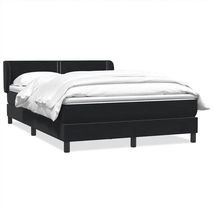 Pat box spring cu saltea, negru, 160x210 cm, catifea - WALTI WALTI
