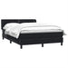 Pat box spring cu saltea, negru, 160x210 cm, catifea - WALTI WALTI