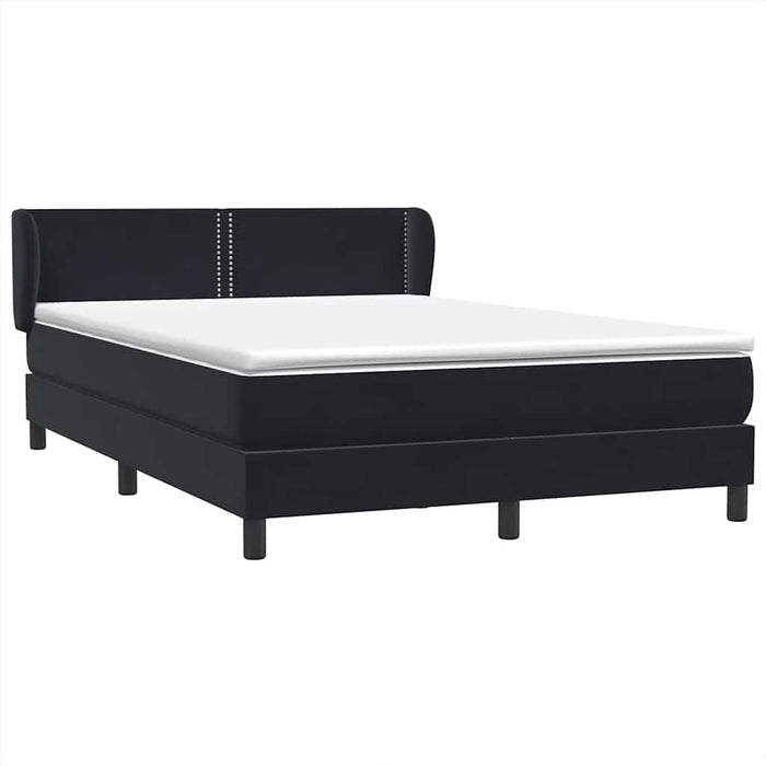 Pat box spring cu saltea, negru, 160x210 cm, catifea - WALTI WALTI