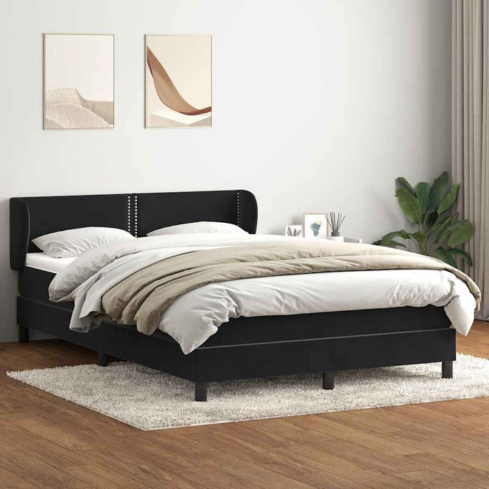 Pat box spring cu saltea, negru, 160x210 cm, catifea - WALTI WALTI