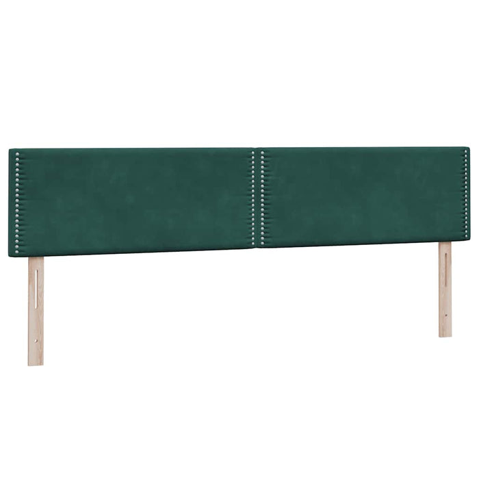 Pat cu arcuri cu saltele verde închis 180x210 cm catifea WALTI