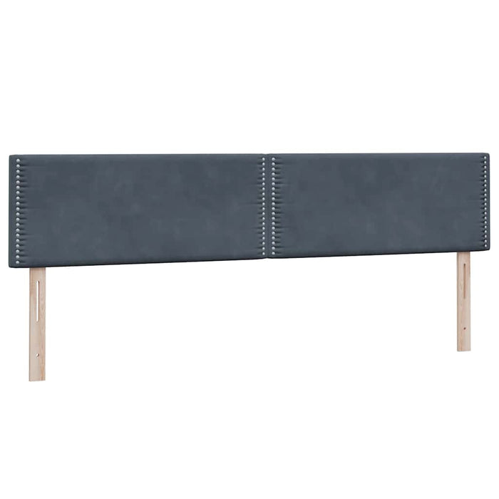 Pat cu arcuri cu saltele gri închis 200x210 cm catifea WALTI