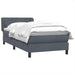Pat box spring cu saltea, gri închis, 90x220 cm, catifea - WALTI WALTI