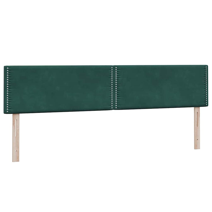 Pat cu arcuri cu saltele verde închis 180x220 cm catifea - WALTI WALTI