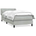 Pat box spring cu saltea, gri deschis, 80x210 cm, catifea - WALTI WALTI