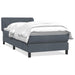 Pat box spring cu saltea, gri închis, 80x210 cm, catifea - WALTI WALTI