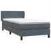 Pat box spring cu saltea, gri închis, 80x210 cm, catifea - WALTI WALTI