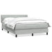 Pat box spring cu saltea, gri deschis, 160x210 cm, catifea - WALTI WALTI