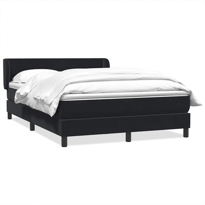 Pat box spring cu saltea, negru, 160x210 cm, catifea - WALTI WALTI