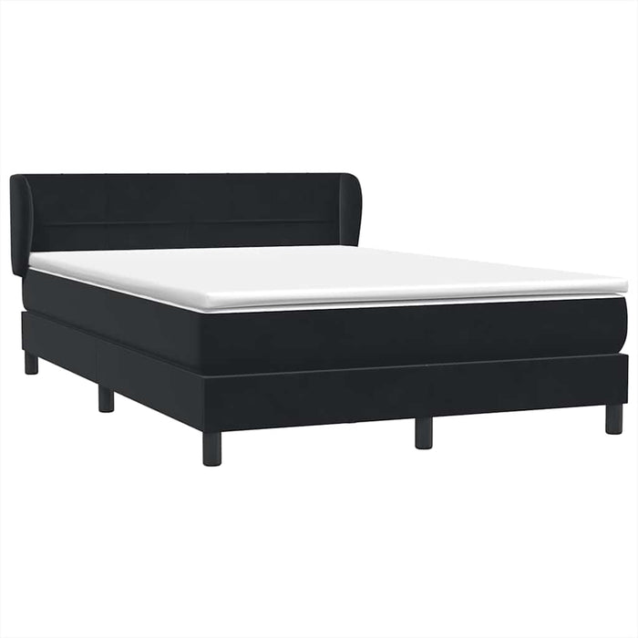 Pat box spring cu saltea, negru, 160x210 cm, catifea - WALTI WALTI