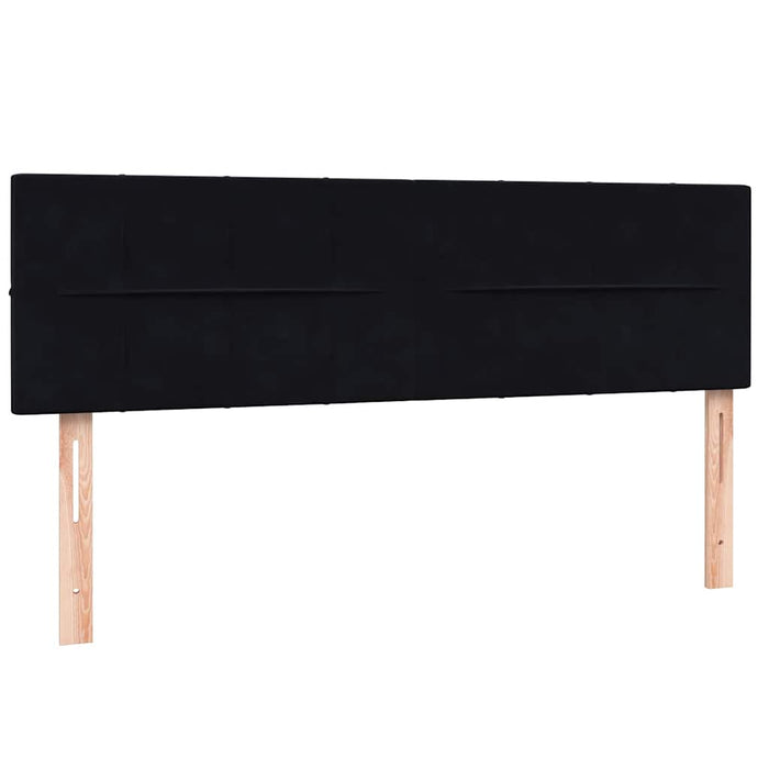 Pat box spring cu saltea, negru, 160x210 cm, catifea - WALTI WALTI