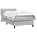 Pat box spring cu saltea, gri deschis, 80x220 cm, catifea - WALTI WALTI