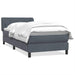 Pat box spring cu saltea, gri închis, 80x220 cm, catifea - WALTI WALTI