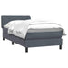Pat box spring cu saltea, gri închis, 80x220 cm, catifea - WALTI WALTI