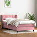 Pat box spring cu saltea, roz, 80x220 cm, catifea - WALTI WALTI