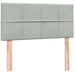 Pat box spring cu saltea, gri deschis, 90x220 cm, catifea - WALTI WALTI