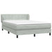 Pat box spring cu saltea, gri deschis, 160x220 cm, catifea - WALTI WALTI
