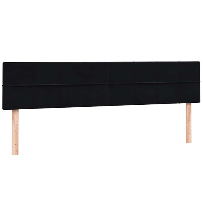 Pat cu arcuri cu saltele negru 200x220 cm catifea WALTI