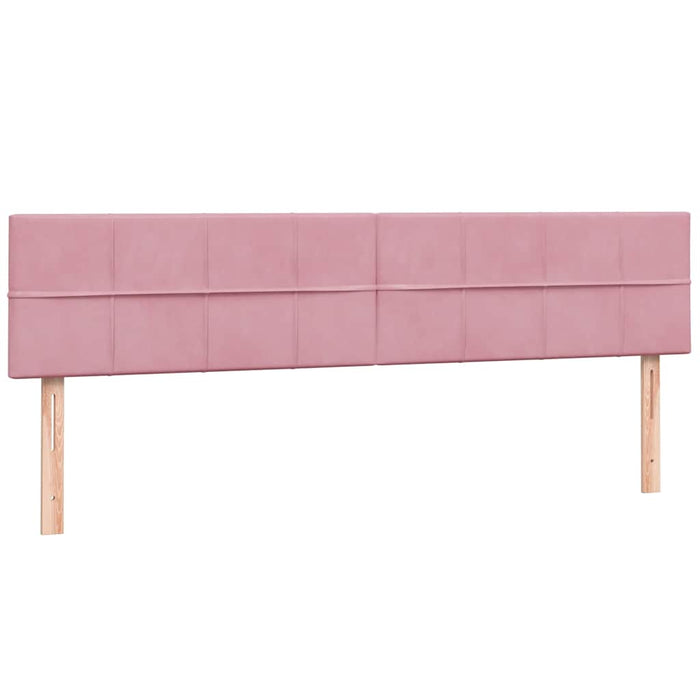 Pat cu arcuri cu saltele roz 200x220 cm catifea WALTI