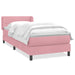 Pat box spring cu saltea, roz, 90x210 cm, catifea - WALTI WALTI