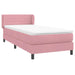 Pat box spring cu saltea, roz, 90x210 cm, catifea - WALTI WALTI