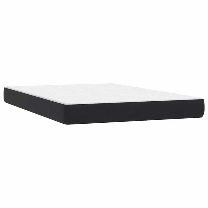 Pat box spring cu saltea, negru, 160x210 cm, catifea WALTI