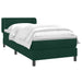 Pat box spring cu saltea, verde închis, 80x220 cm, catifea - WALTI WALTI