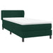 Pat box spring cu saltea, verde închis, 80x220 cm, catifea - WALTI WALTI