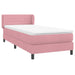 Pat box spring cu saltea, roz, 90x220 cm, catifea - WALTI WALTI