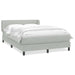 Pat box spring cu saltea, gri deschis, 160x220 cm, catifea - WALTI WALTI