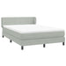 Pat box spring cu saltea, gri deschis, 160x220 cm, catifea - WALTI WALTI
