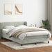 Pat box spring cu saltea, gri deschis, 160x220 cm, catifea - WALTI WALTI