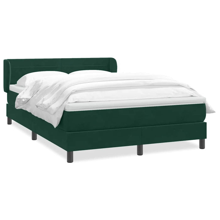 Pat box spring cu saltea, verde închis, 160x220 cm, catifea - WALTI WALTI