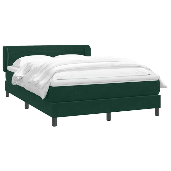 Pat box spring cu saltea, verde închis, 160x220 cm, catifea - WALTI WALTI