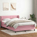 Pat box spring cu saltea, roz, 160x220 cm, catifea - WALTI WALTI