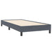 Pat box spring cu saltea, gri închis, 90x220 cm, catifea - WALTI WALTI