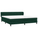 Pat cu arcuri cu saltele verde închis 180x220 cm catifea - WALTI WALTI