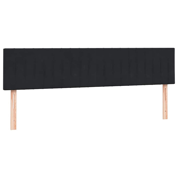 Pat cu arcuri cu saltele negru 200x220 cm catifea WALTI