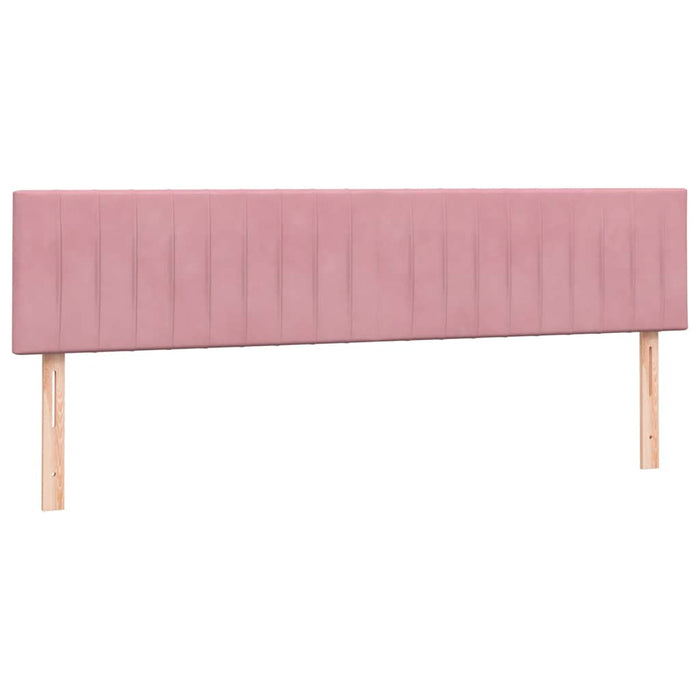 Pat cu arcuri cu saltele roz 200x220 cm catifea WALTI