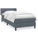 Pat box spring cu saltea, gri închis, 80x210 cm, catifea - WALTI WALTI