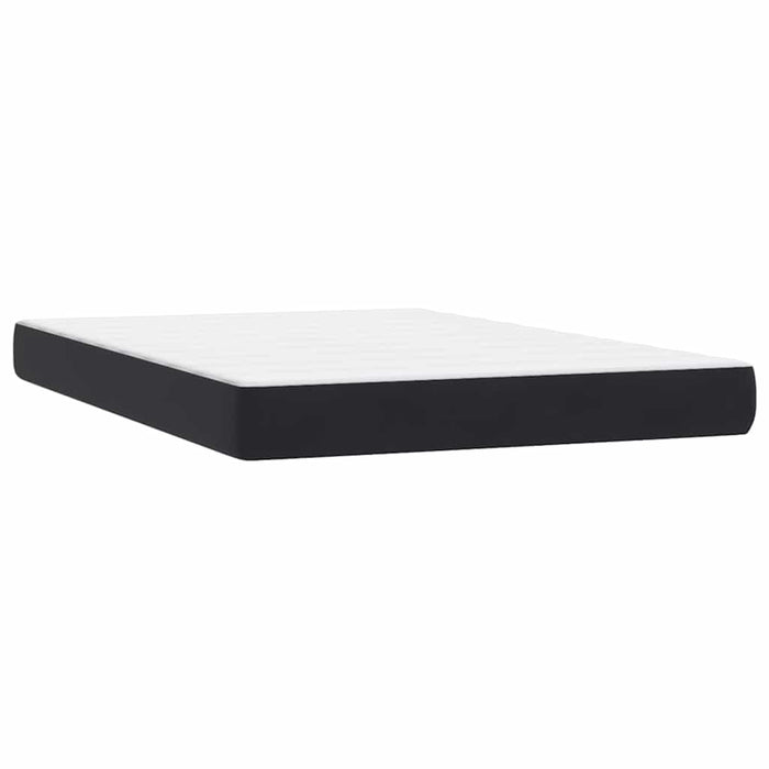 Pat box spring cu saltea, negru, 160x210 cm, catifea WALTI