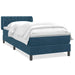 Pat box spring cu saltea, albastru închis, 80x220 cm, catifea - WALTI WALTI